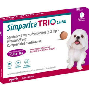 Simparica Trio 2,5 a 5 kilos, 1 comprimido