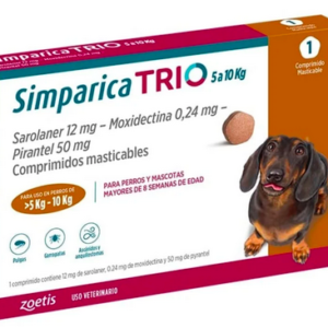 Simparica Trio 5 a 10 kilos, 1 comprimido